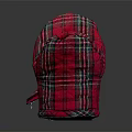 Red Plaid Quilted Oven Mitt For Kitchen Cooking And Baking Use