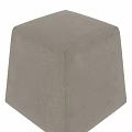 Modern Gray Fabric Upholstered Ottoman With Tapered Design For Living Room Furniture