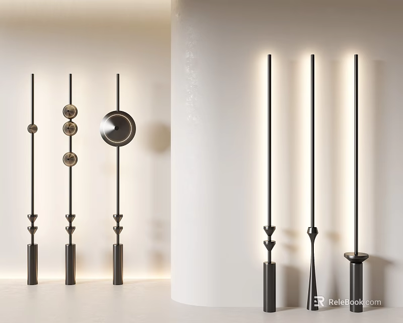 Modern Minimalist Floor Lamps With Unique Designs 3d model 