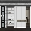 Modern Bookcase Design With Open Shelves Closed Cabinets And Decorative Books