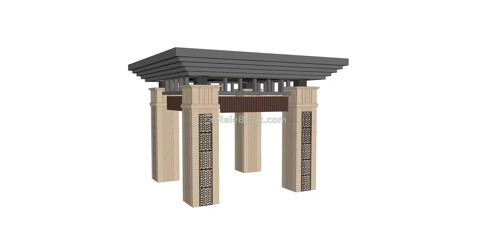 New Chinese Style Gallery Frame Featured Gallery Frame 3d model