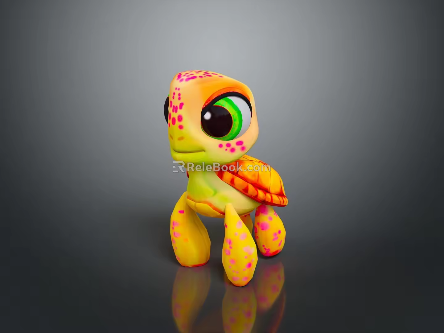 Turtle Cartoon Turtle Snapping Turtle Chickbill Turtle Reptile Cold Blooded Animal Reptile Class 3d model