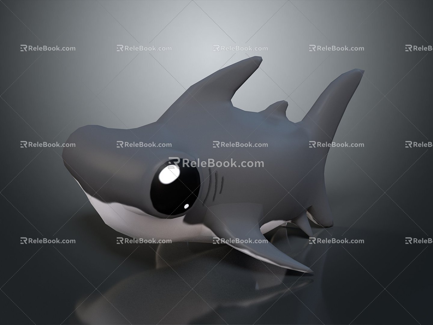 Shark cartoon shark great white shark whale shark hammerhead shark tiger shark man-eating shark blue shark freshwater fish 3d model