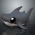 Shark cartoon shark great white shark whale shark hammerhead shark tiger shark man-eating shark blue shark freshwater fish 3d model