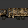 Camouflage Painted Military Cargo Vehicle With Multi Wheel Structure For Transport