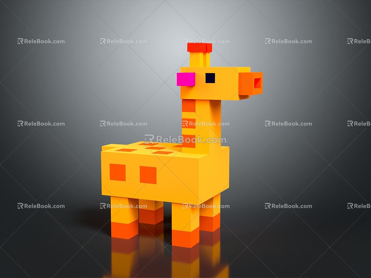 Giraffe Low Model Giraffe African Animal Toy Giraffe Muppet Toy Animal Cartoon Giraffe 3d model