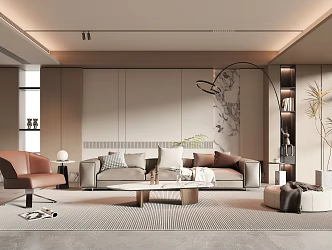 modern living room 3d model