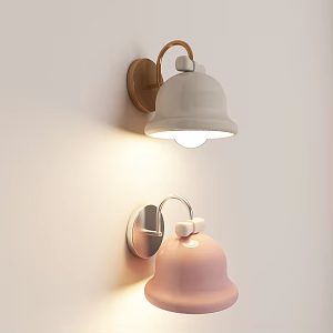 Modern cream wind wall lamp 3d model