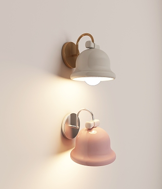 Modern cream wind wall lamp 3d model