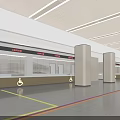 Modern Hospital Lobby Reception Center With Information Desk Direction Lines And Display Screen