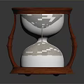 Decorative Hourglass Ornament Set With Wooden Frame Red Wood Round Base Transparent Glass Sand