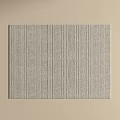 Modern Square Carpet with Gray Striped Textured Pattern for Home Decor