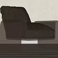 Modern Leisure Chair With Transparent Acrylic Frame And Gray Upholstered Cushion