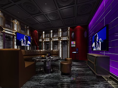 European-style KTV rooms 3d model European-style KTV rooms 3d model