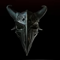 Gothic Horned Skull Mask Decorative Ornament Set For Dark Themed