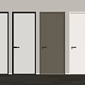 Various Hinged Doors Featuring Black Frames Glass Panels Wooden and White Styles