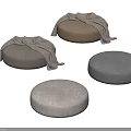 Round Velvet Cushions With Blankets In Various Colors For Home Decor