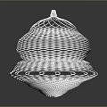 Elegant Modern White Spiral Line Furniture Lamp Shade With Unique Structure Design