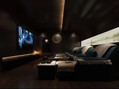 Luxury SPA Sauna Wellness Center With Relaxing Steam Bath And Comfortable Lounge Seats 3d model