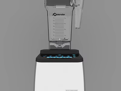 Janster Modern Electric Blender with Transparent Container and Blue Indicator Lights 3d model