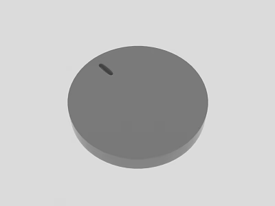 Gray Circular Wall Decor With Minimalist Design And Small Hole For Modern Interior 3d model