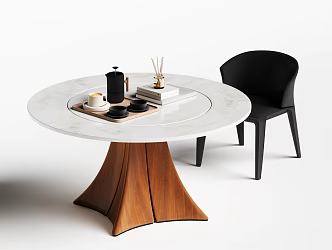 Italian Dining Table and Chair Combination 3d model