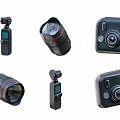 Collection of Camera Gear Featuring Action Cameras Lenses and Compact Cameras