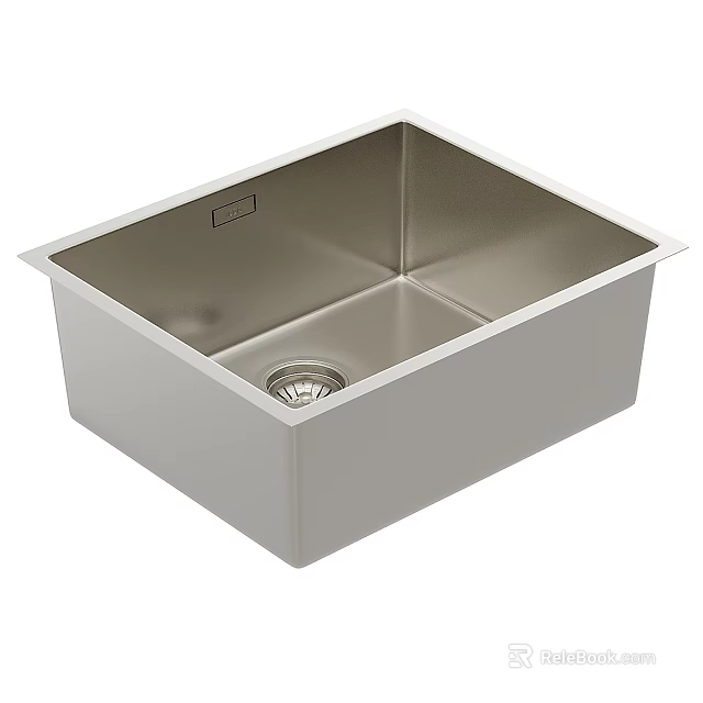Stainless Steel Single Bowl Kitchen Sink with Drainage Design for Modern Kitchen Spaces 3d model 