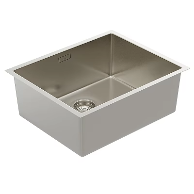 Stainless Steel Single Bowl Kitchen Sink with Drainage Design for Modern Kitchen Spaces 3d model