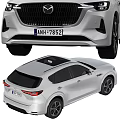 White Mazda SUV Front And Rear View