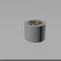 White Paper Roll With Brown Circular Core And Cylindrical Structure Design 3d model