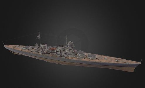 Warship Ship Modern Warship Game 3d model