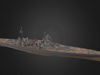 Warship Ship Modern Warship Game 3d model