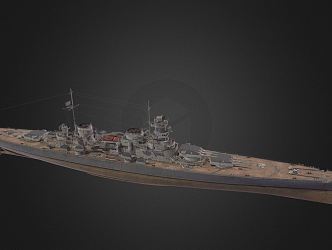 Warship Ship Modern Warship Game 3d model