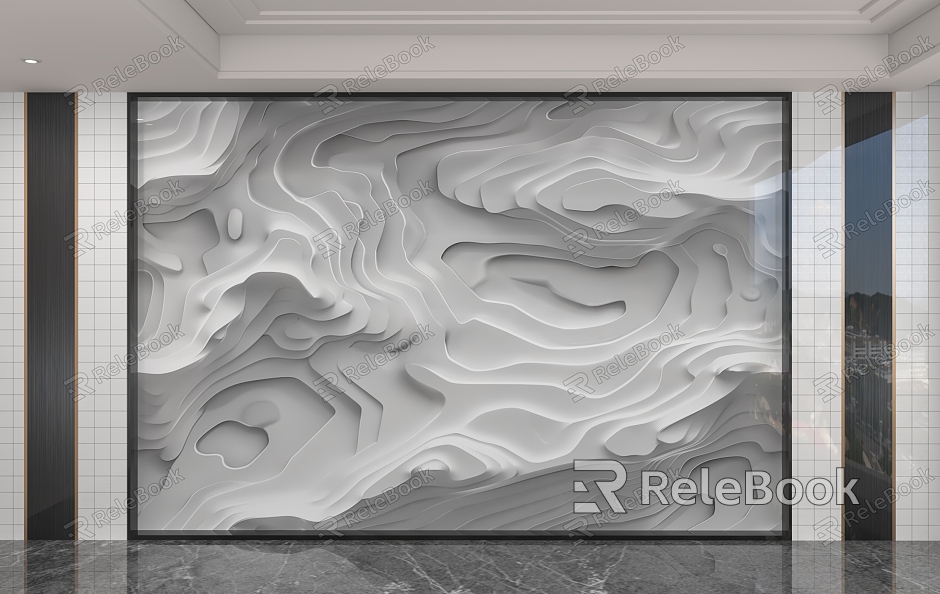 Modern background wall model