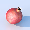 Fresh Ripe Red Pomegranates In Black Bowl On Light Blue Background