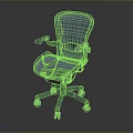 Comfortable Blue Mesh Office Chair With Black Armrests And Wheeled Base