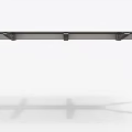 Modern Minimalist Table And Chair Set With Transparent Glass Top And Metal Frame
