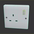 White Modern Wall Mounted Home Light Switch Panel With Electrical Socket Outlets