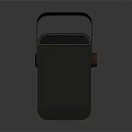 Modern Portable Speaker With Carbon Fiber Texture Digital Display And Handle Knob