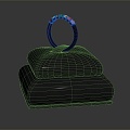 Modern Ring Diamond Ring 3d model