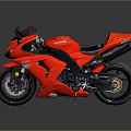 Red Sport Motorcycle With Sleek Body Design Shiny Surface And Dark Background Reflection