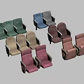 Colorful Armchairs Collection With Green Blue Yellow Red And Brown Tones