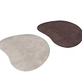 Brown Fluffy Irregular Shaped Rug Perfect For Modern Interior Home Decor 3d model