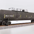 Black Railway Tank Car With Ladder Railing And Number MLX 701884