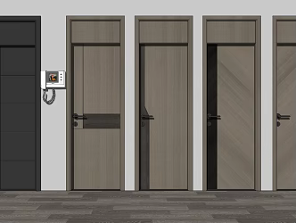 Modern Door Entry Door Password Door 3d model