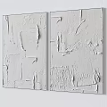 Abstract White Relief Decorative Wall Art With Multiple Frame Options 3d model