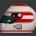 Racing Car Helmet White Red Blue Design With M Logo Sanook BARBARA Teal Patterned Visor