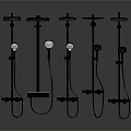 Modern Shower Fixtures With Various Styles And Stainless Steel Design For Bathroom