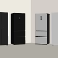 Modern refrigerator combination 3d model